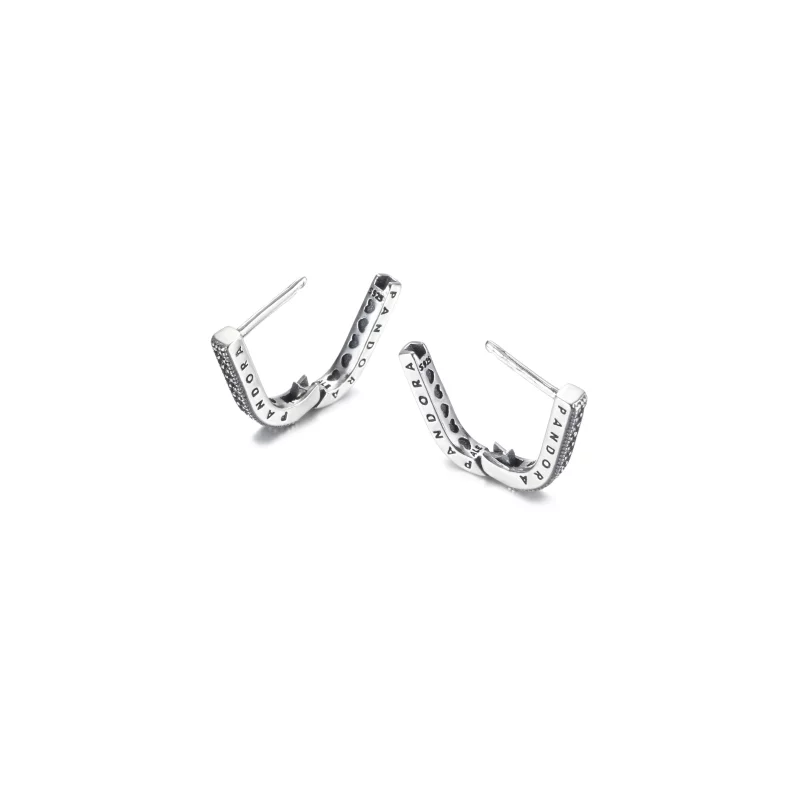 (image pour) Boucles d'oreilles à demi-cercle en forme de U PANDORA - 299488C01 - Afficher 3