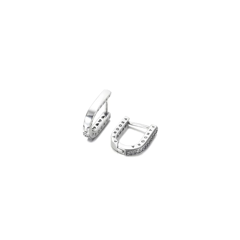 (image pour) Boucles d'oreilles à demi-cercle en forme de U PANDORA - 299488C01 - Afficher 4