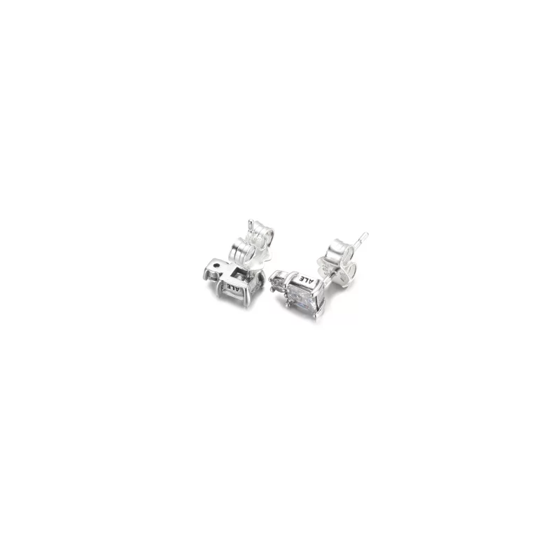 (image pour) Boucles d'oreilles rondes et carrées étincelantes PANDORA - 290036C01 - Afficher 5