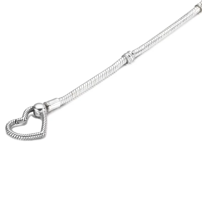 (image pour) Bracelet à chaîne serpent avec fermoir en forme de cœur Moments de Pandora - 599 - Afficher 4