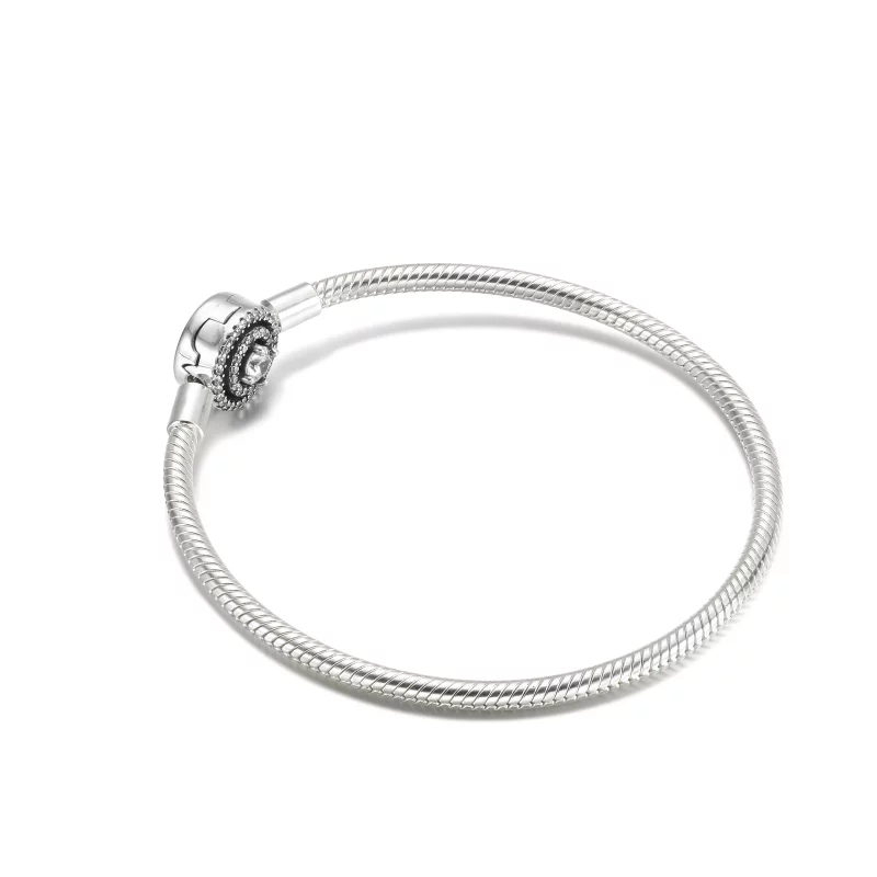 (image pour) Bracelet chaîne serpent Pandora Moments Halo - 590038C01 - Afficher 3