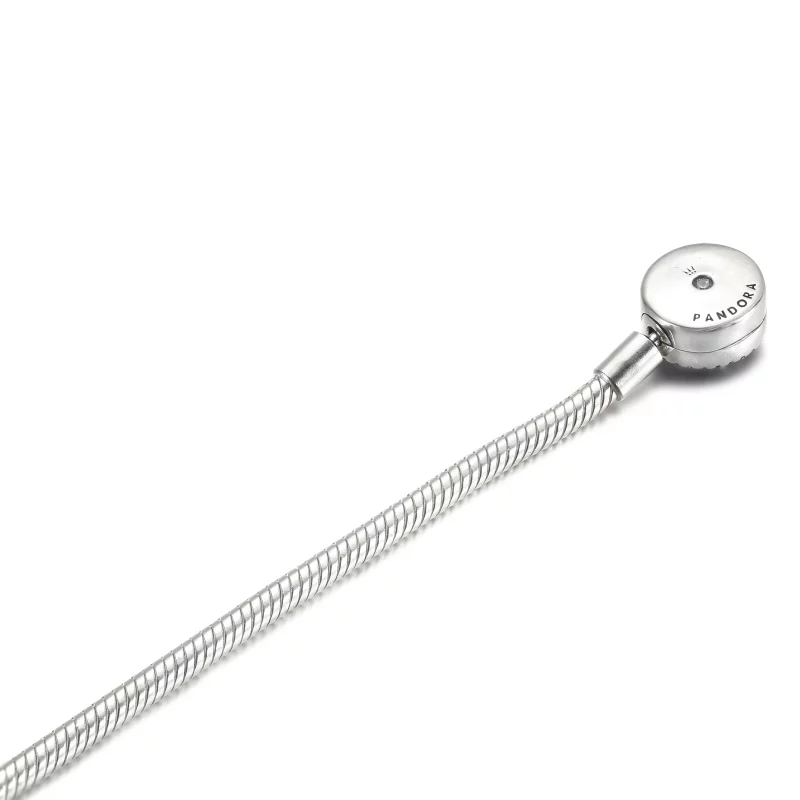 (image pour) Bracelet chaîne serpent Pandora Moments Halo - 590038C01 - Afficher 5