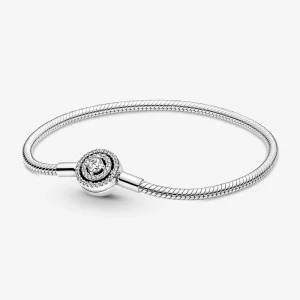 (image pour) Bracelet chaîne serpent Pandora Moments Halo - 590038C01