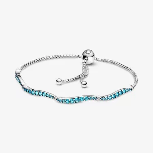 (image pour) Bracelet coulissant PANDORA Bleu Ondulé - 599436C01