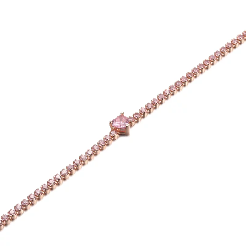 (image pour) Bracelet de tennis cœur étincelant PANDORA - 580041C01 - Afficher 5