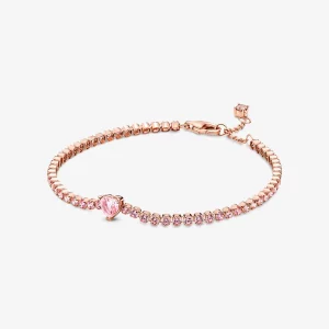 (image pour) Bracelet de tennis cœur étincelant PANDORA - 580041C01