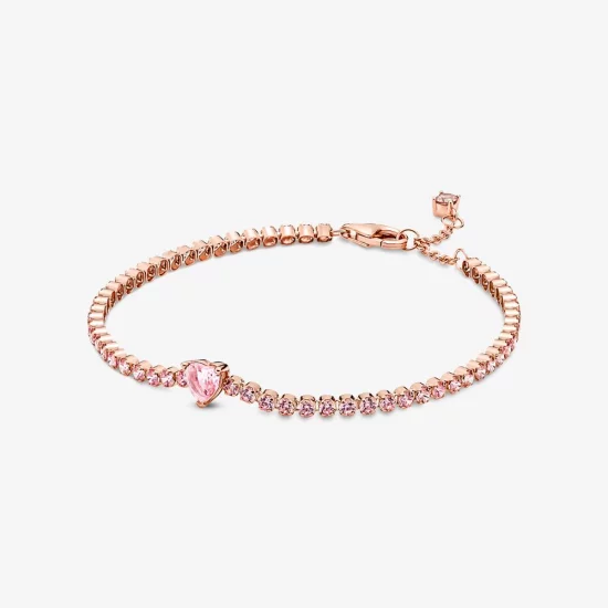 (image pour) Bracelet de tennis cœur étincelant PANDORA - 580041C01
