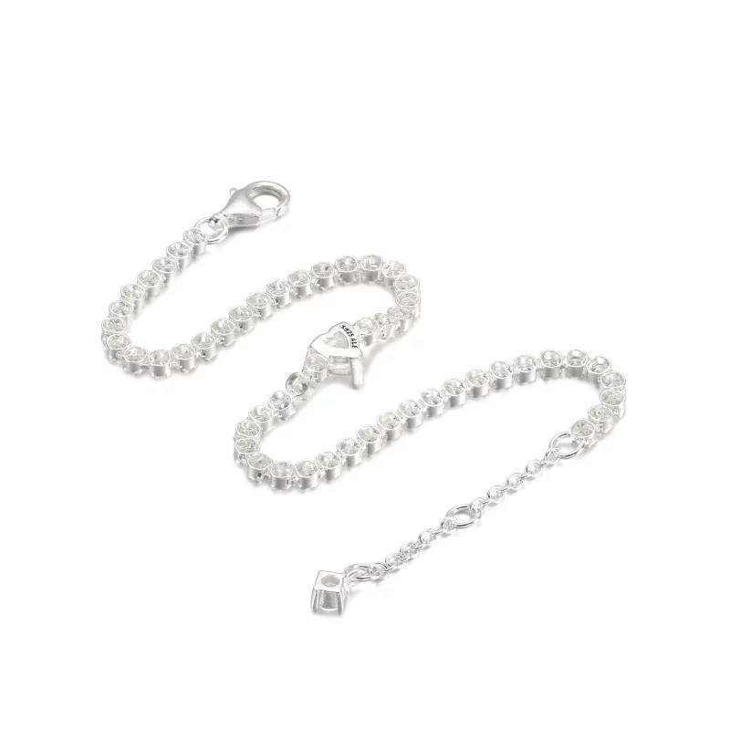 (image pour) Bracelet de tennis cœur étincelant PANDORA - 590041C01 - Afficher 4