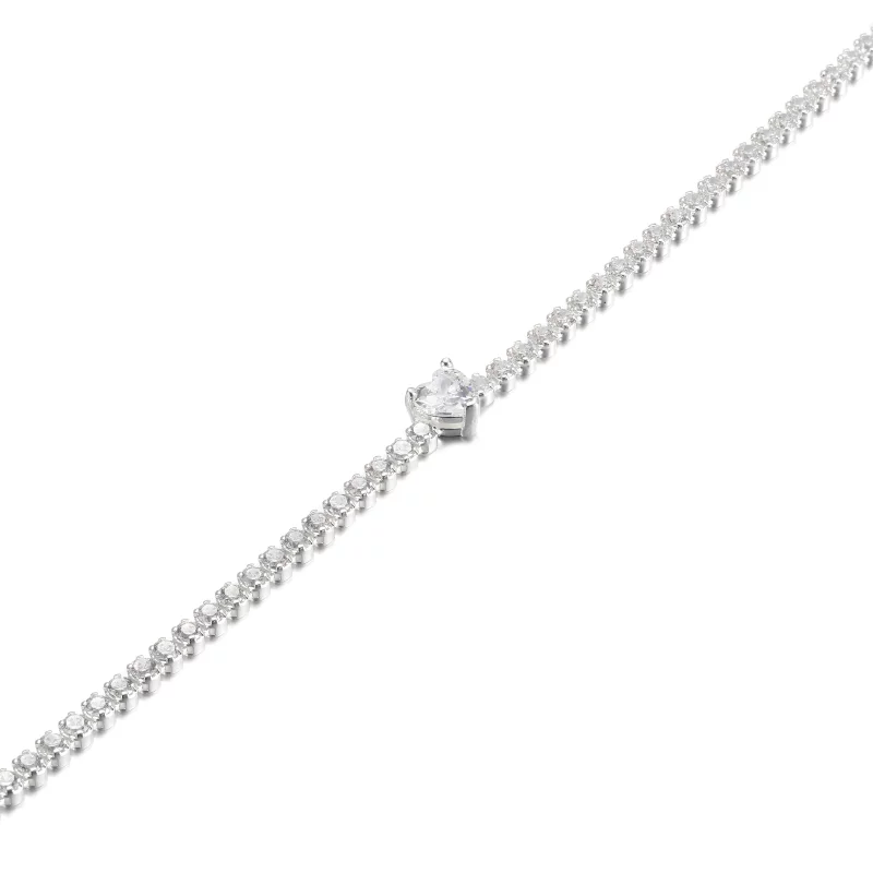(image pour) Bracelet de tennis cœur étincelant PANDORA - 590041C01 - Afficher 5