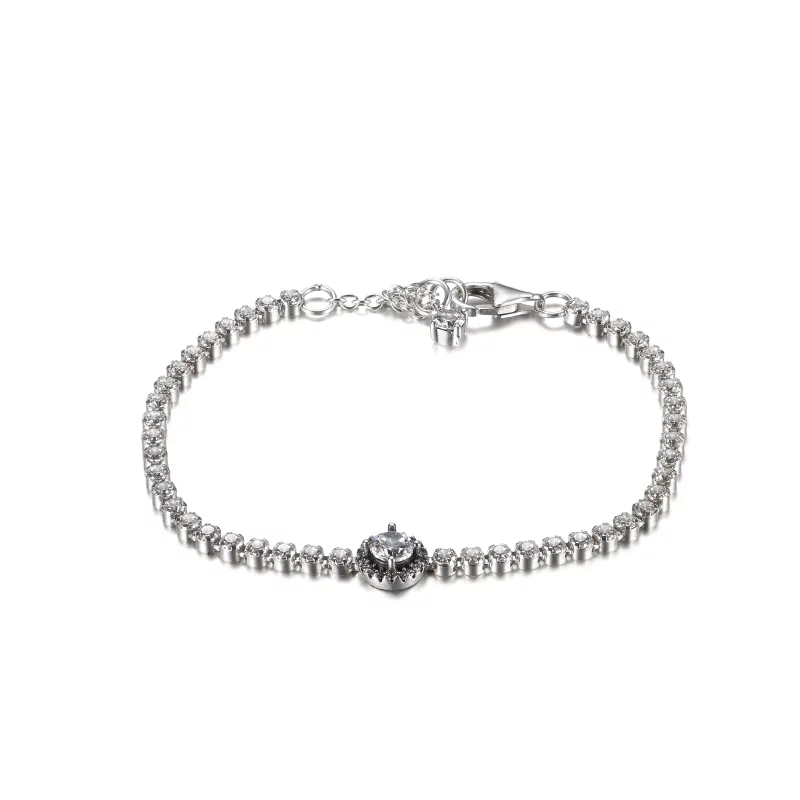 (image pour) Bracelet de tennis PANDORA Sparkling Halo - 599416C01 - Afficher 2