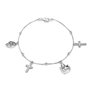 (image pour) Bracelet Halloween Joyeux en argent de style Pandora - BSB051