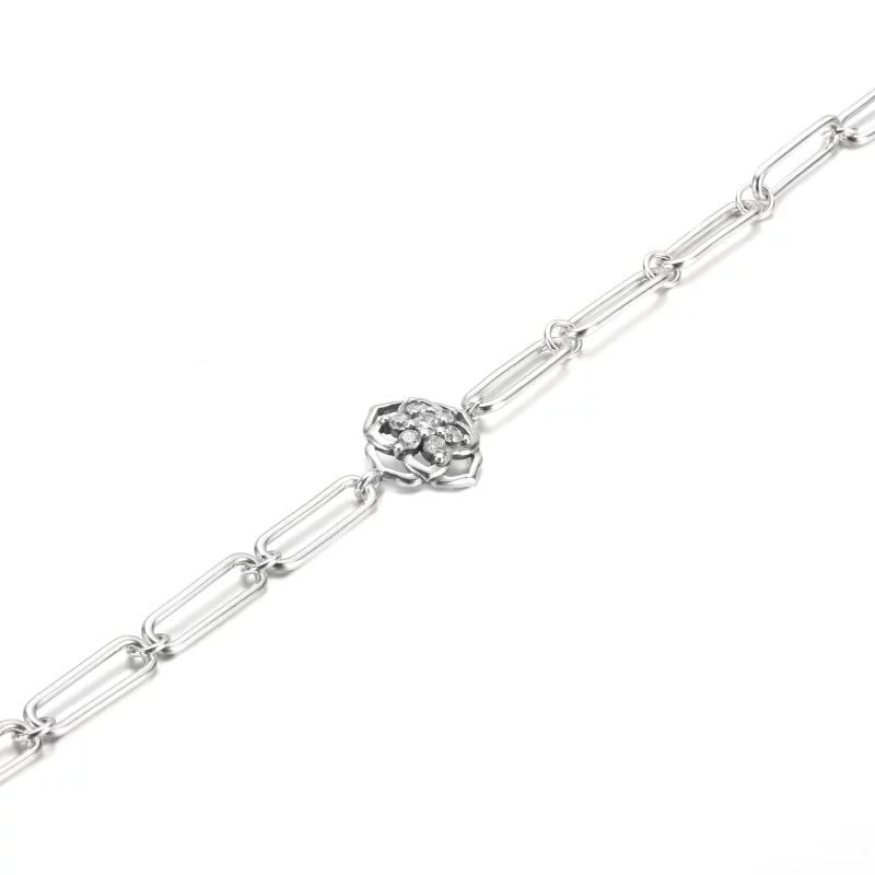 (image pour) Bracelet à maillons en forme de pétales de rose PANDORA - 599409C01 - Afficher 3
