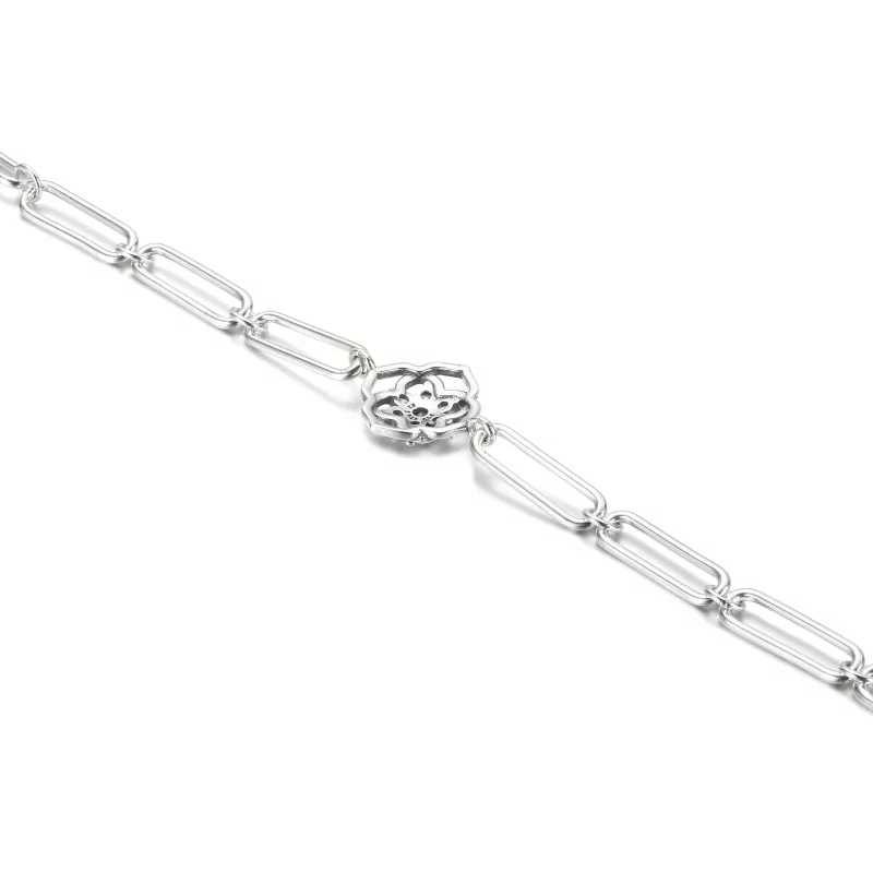 (image pour) Bracelet à maillons en forme de pétales de rose PANDORA - 599409C01 - Afficher 4
