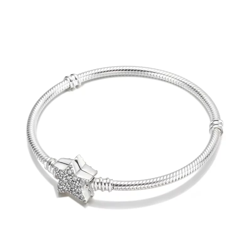 (image pour) Bracelet Pandora Moments avec fermoir en étoile asymétrique et chaîne serpent - - Afficher 3
