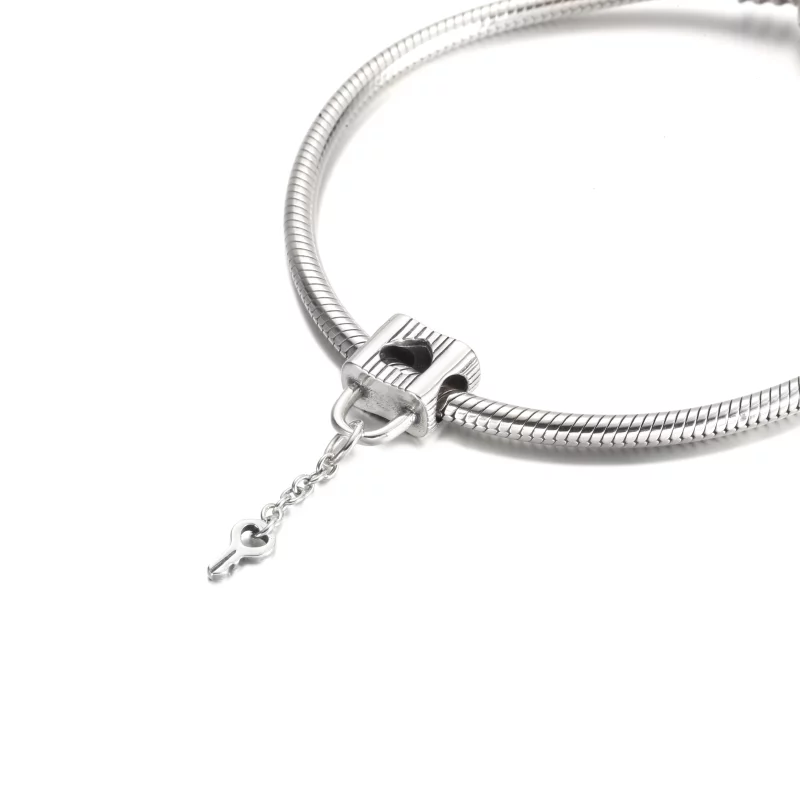(image pour) Cadenas PANDORA et breloque clé de cœur - 790095C01 - Afficher 5