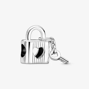 (image pour) Cadenas PANDORA et breloque clé de cœur - 790095C01