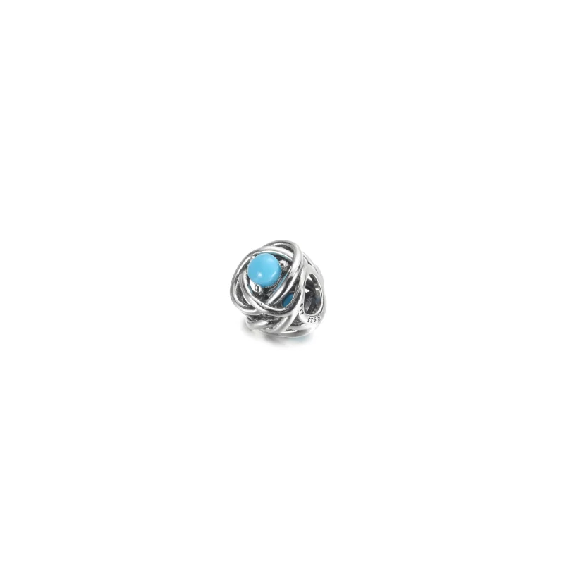 (image pour) Charm Cercle d'Éternité Turquoise Bleu Décembre PANDORA - 790064C02 - Afficher 2