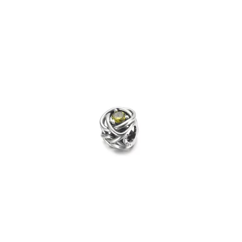 (image pour) Charm Cercle Éternité Vert Printemps d'août PANDORA - 790065C03 - Afficher 2