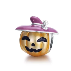 (image pour) Charm de citrouilles d'Halloween en argent de style Pandora - BSC329