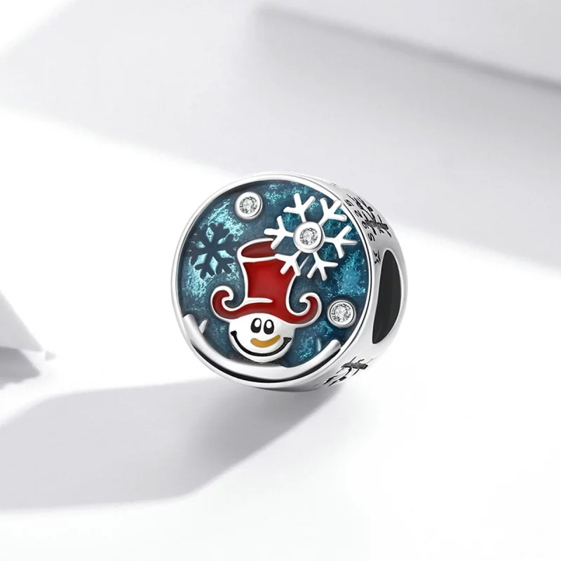 (image pour) Charm de Noël en argent style Pandora avec un clown - SCC2038 - Afficher 2