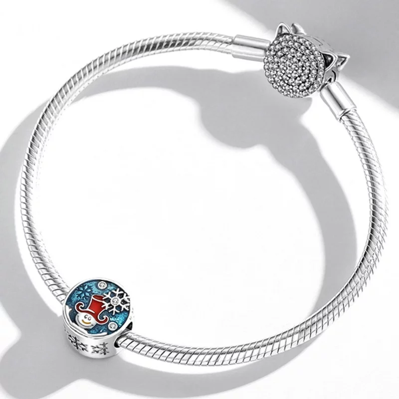 (image pour) Charm de Noël en argent style Pandora avec un clown - SCC2038 - Afficher 3