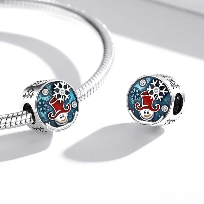 (image pour) Charm de Noël en argent style Pandora avec un clown - SCC2038 - Afficher 4