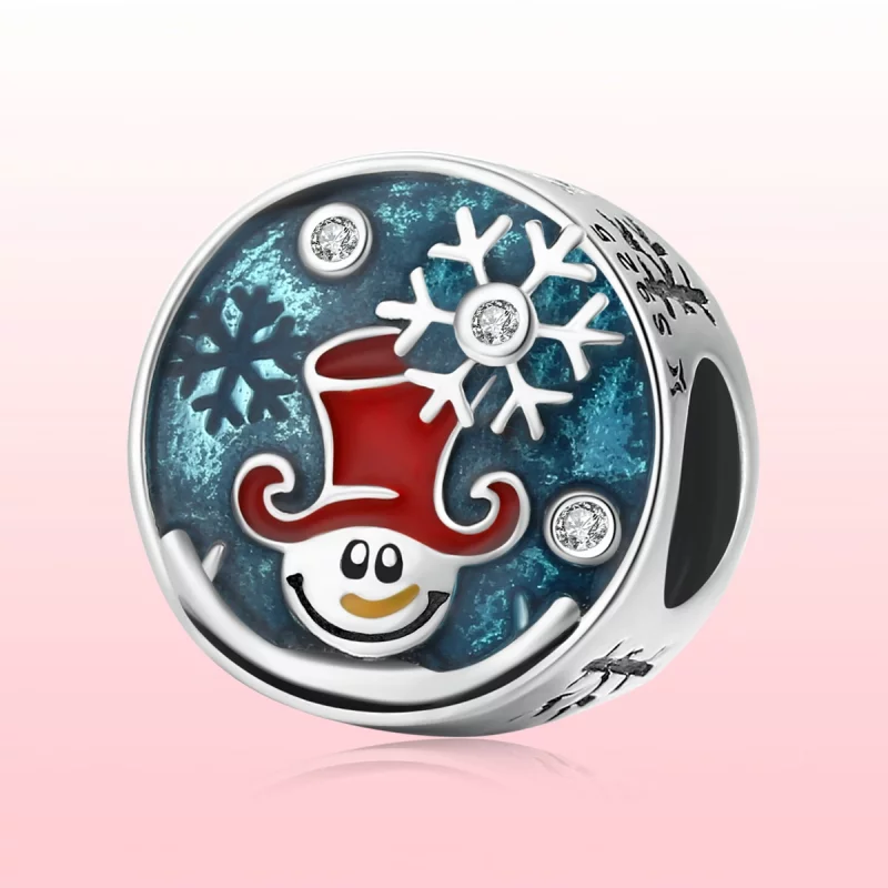 (image pour) Charm de Noël en argent style Pandora avec un clown - SCC2038 - Afficher 6