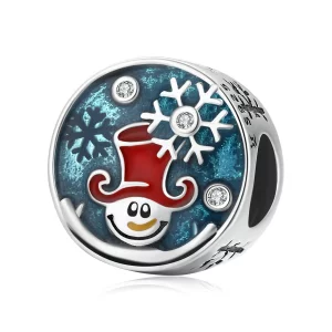 Charm de Noël en argent style Pandora avec un clown - SCC2038 (image pour) Charm de Noël en argent style Pandora avec un clown - SCC2038
