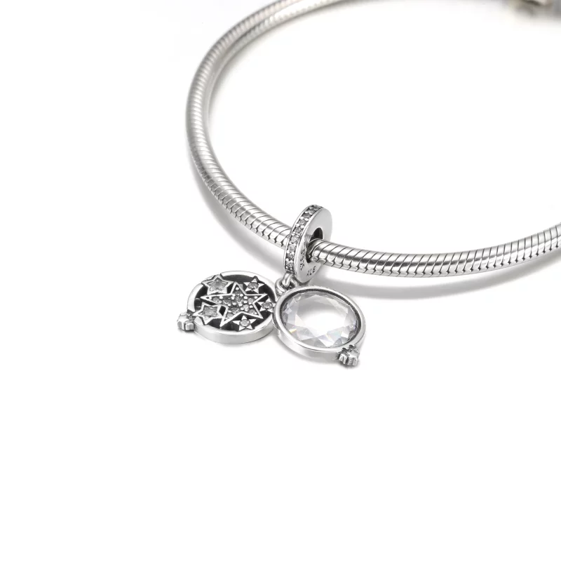 (image pour) Charm double pendentif étoile agrandie PANDORA - 799640C01 - Afficher 5