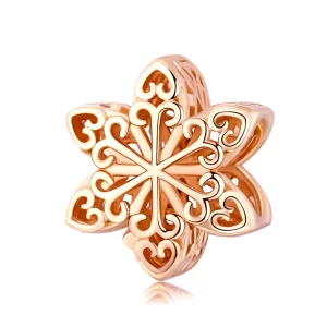 (image pour) Charm en argent de style Pandora avec des flocons de neige - SCC719-C