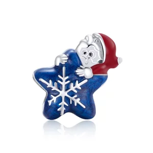 (image pour) Charm en argent de style Pandora représentant le Père Noël - BSC372