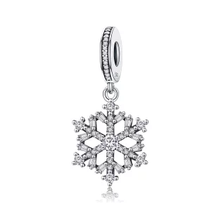 (image pour) Charm Pandora en argent avec cristaux en forme de flocons de neige - SCC266