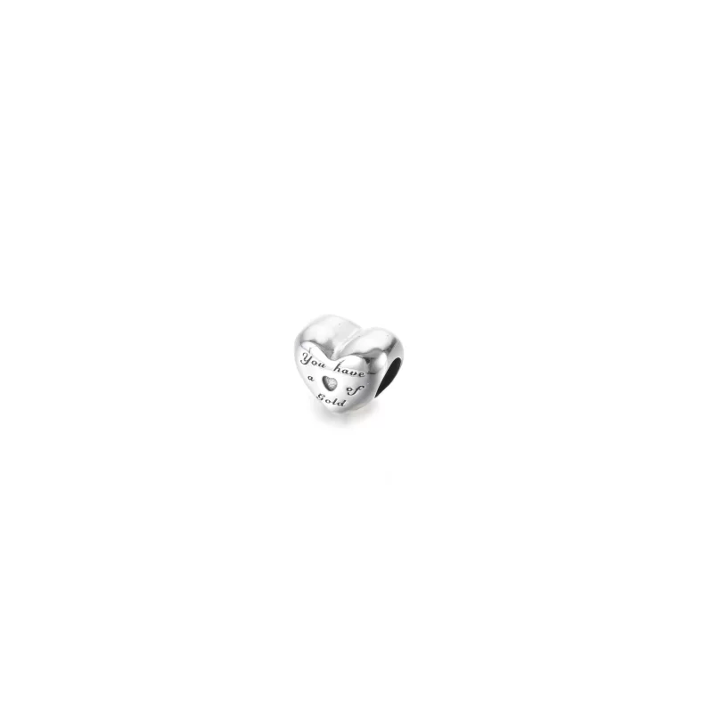 (image pour) Charm PANDORA en forme de cœur doré en dôme - 799415C00 - Afficher 3