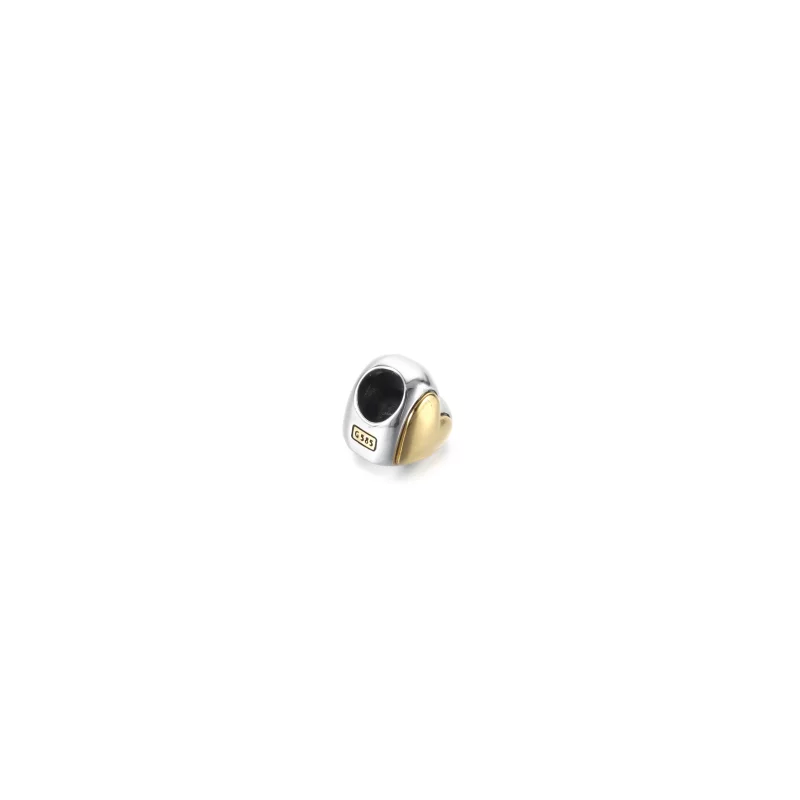 (image pour) Charm PANDORA en forme de cœur doré en dôme - 799415C00 - Afficher 4