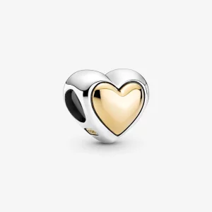 (image pour) Charm PANDORA en forme de cœur doré en dôme - 799415C00