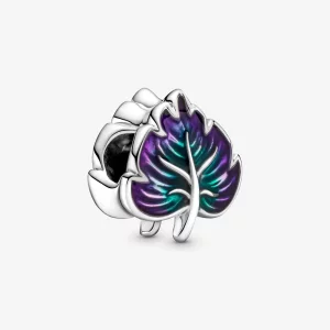 (image pour) Charm PANDORA Feuille Violette & Verte - 799542C01