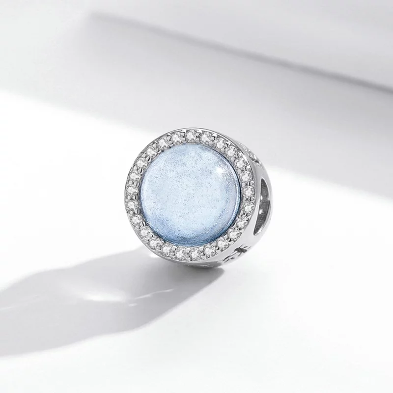 (image pour) Charm Pandora Style en Argent avec Flocon de Neige lors de la Veillée de Noël - - Afficher 2