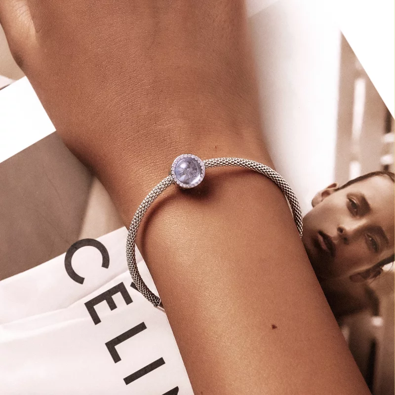 (image pour) Charm Pandora Style en Argent avec Flocon de Neige lors de la Veillée de Noël - - Afficher 5