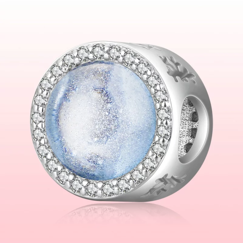 (image pour) Charm Pandora Style en Argent avec Flocon de Neige lors de la Veillée de Noël - - Afficher 6