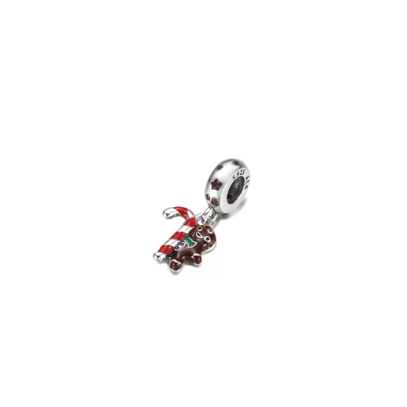 (image pour) Charm pendant PANDORA Bonhomme en pain d'épices - 799637C01 - Afficher 2