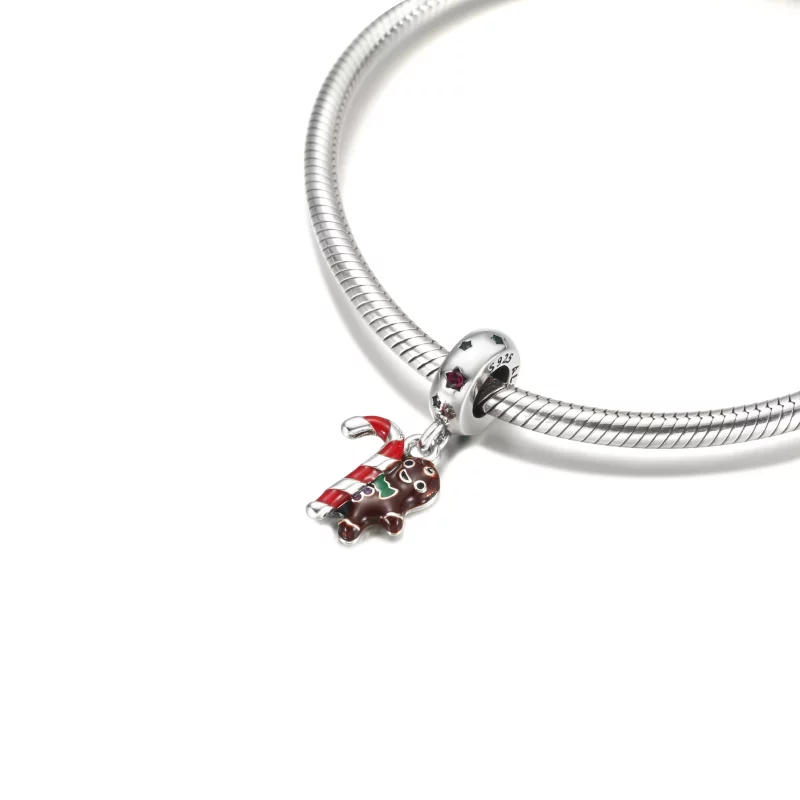 (image pour) Charm pendant PANDORA Bonhomme en pain d'épices - 799637C01 - Afficher 4