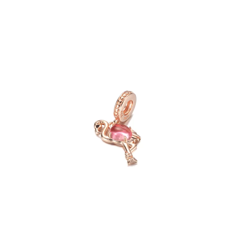 (image pour) Charme pendentif flamant rose en verre de Murano PANDORA - 789431C01 - Afficher 2