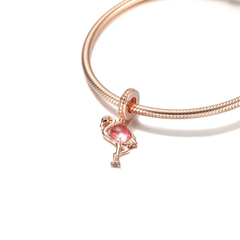 (image pour) Charme pendentif flamant rose en verre de Murano PANDORA - 789431C01 - Afficher 5