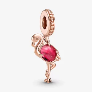 (image pour) Charme pendentif flamant rose en verre de Murano PANDORA - 789431C01