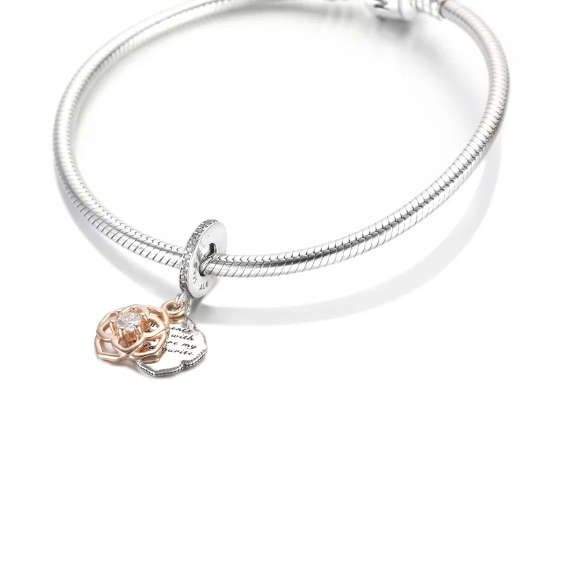 (image pour) Charme pendentif PANDORA deux tons rose - 789373C01 - Afficher 5