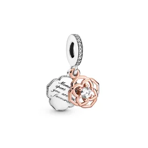 (image pour) Charme pendentif PANDORA deux tons rose - 789373C01