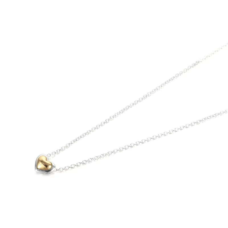 (image pour) Collier PANDORA avec pendentif en forme de cœur doré bombé - 399399C00 - Afficher 2