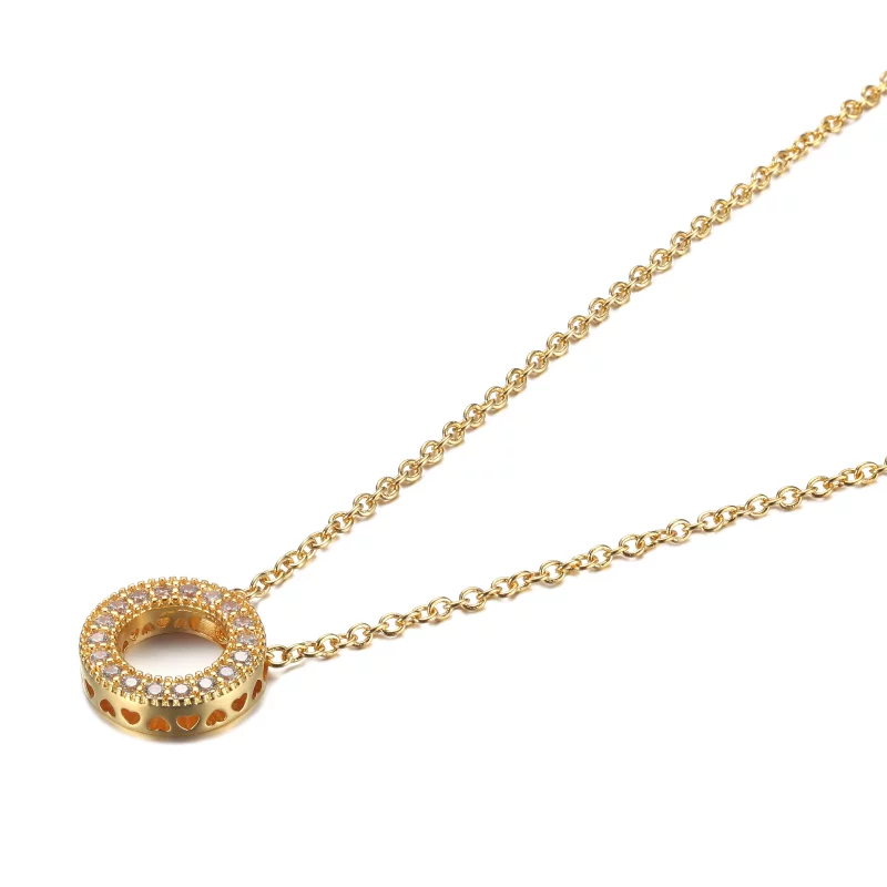 (image pour) Collier Pandora Logo Pavé Cercle - 367436C01 - Afficher 2