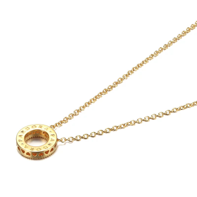 (image pour) Collier Pandora Logo Pavé Cercle - 367436C01 - Afficher 3