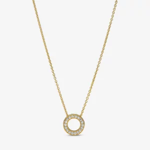 (image pour) Collier Pandora Logo Pavé Cercle - 367436C01